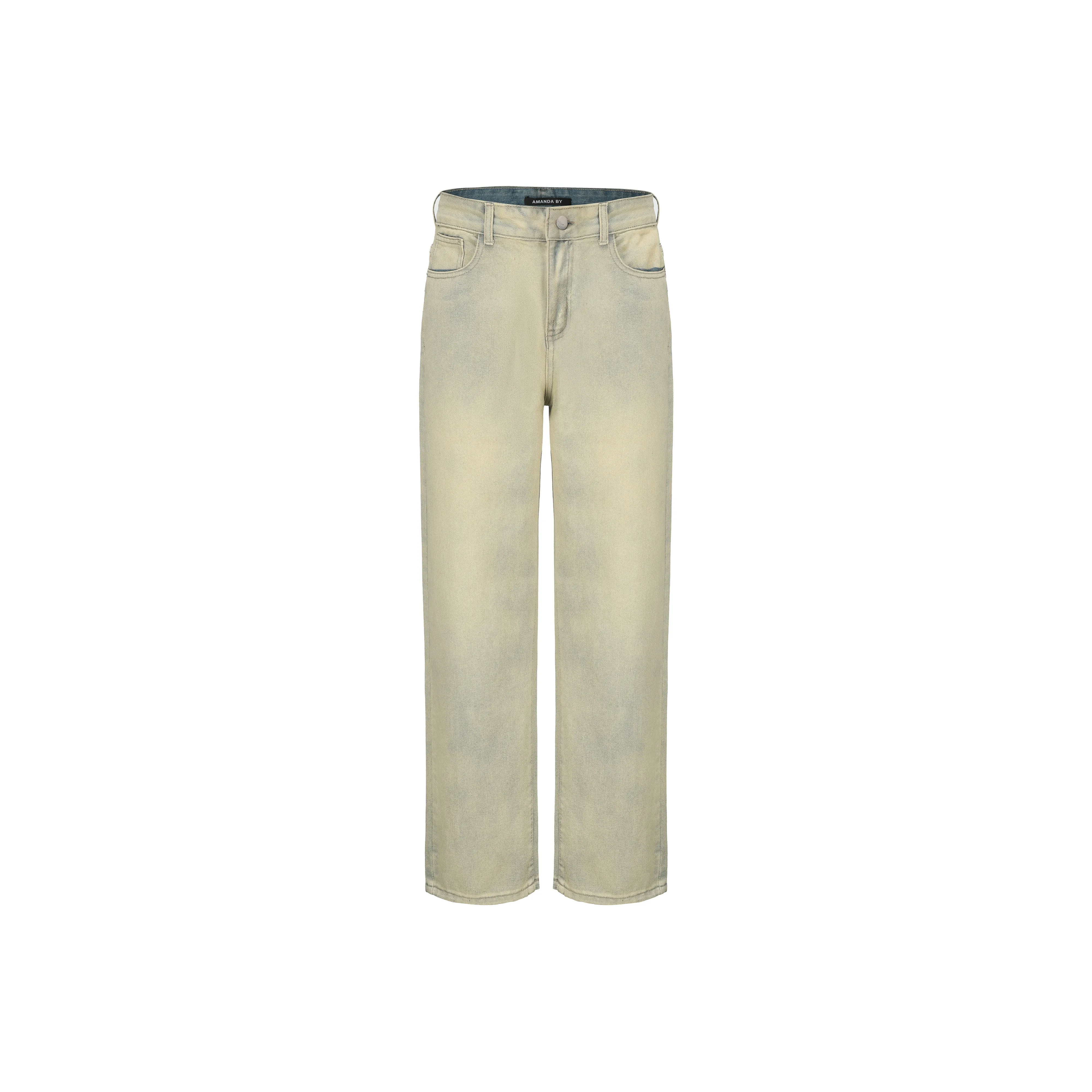 AMANDA BY Джинсы Унисекс Желтый Грязь