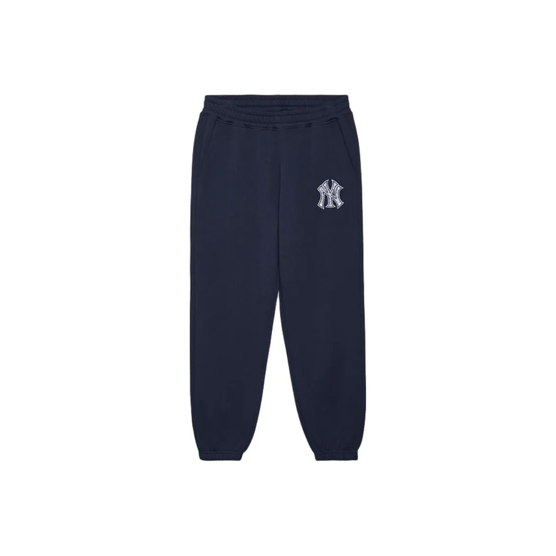 New Era Blue And White Porcelain Series Knitted Sweatpants Unisex Navy Blue