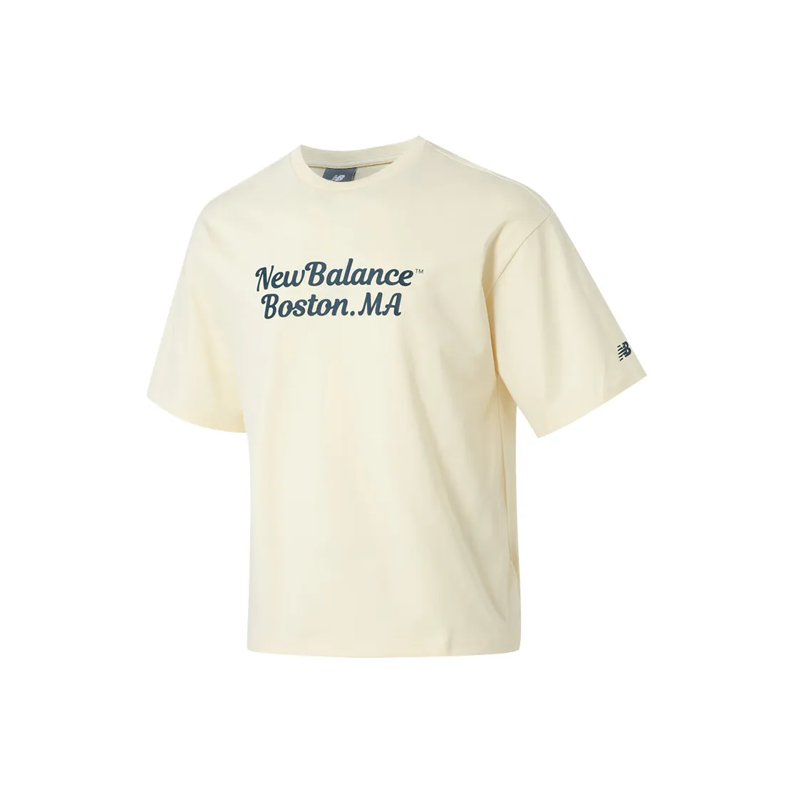 New Balance совместная футболка Мужская Бежево-желтая