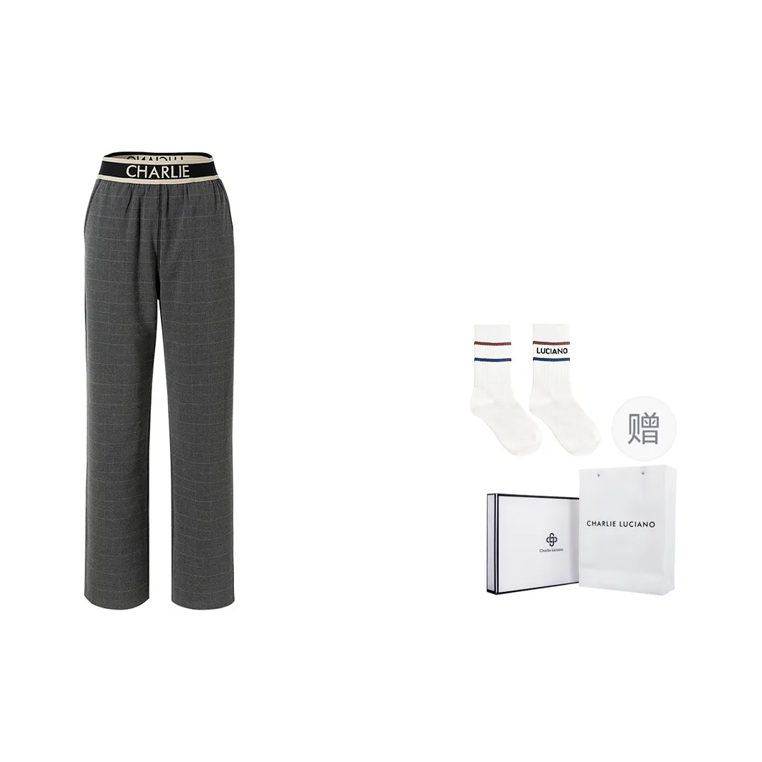 Charlie Luciano Casual Pants Unisex Dark Gray