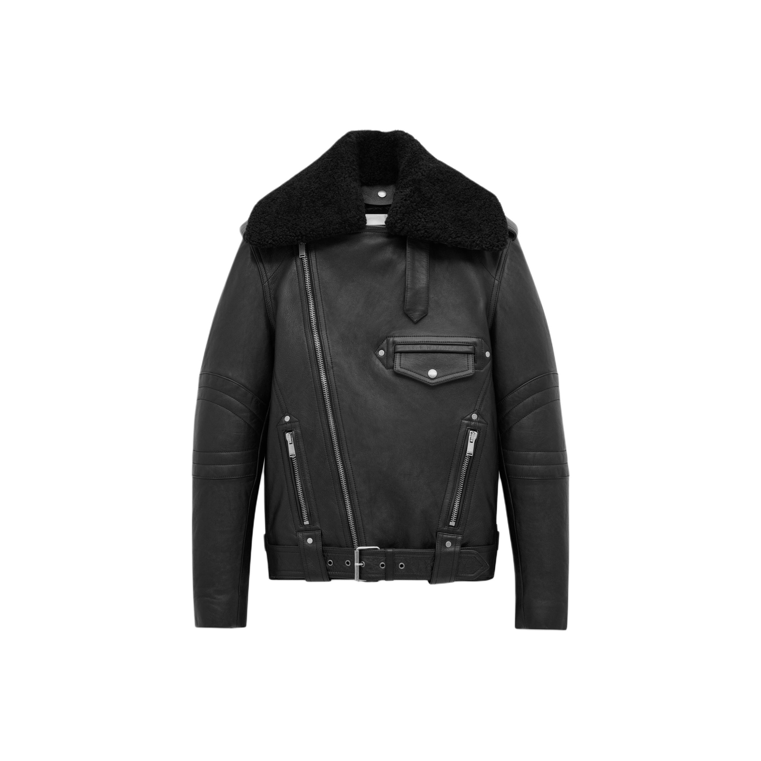ジャケット SAINT LAURENT PADDED BIKER JACKET IN NAPPA NWT $5390 Saint Laurent Black Studded Calf Leather Biker