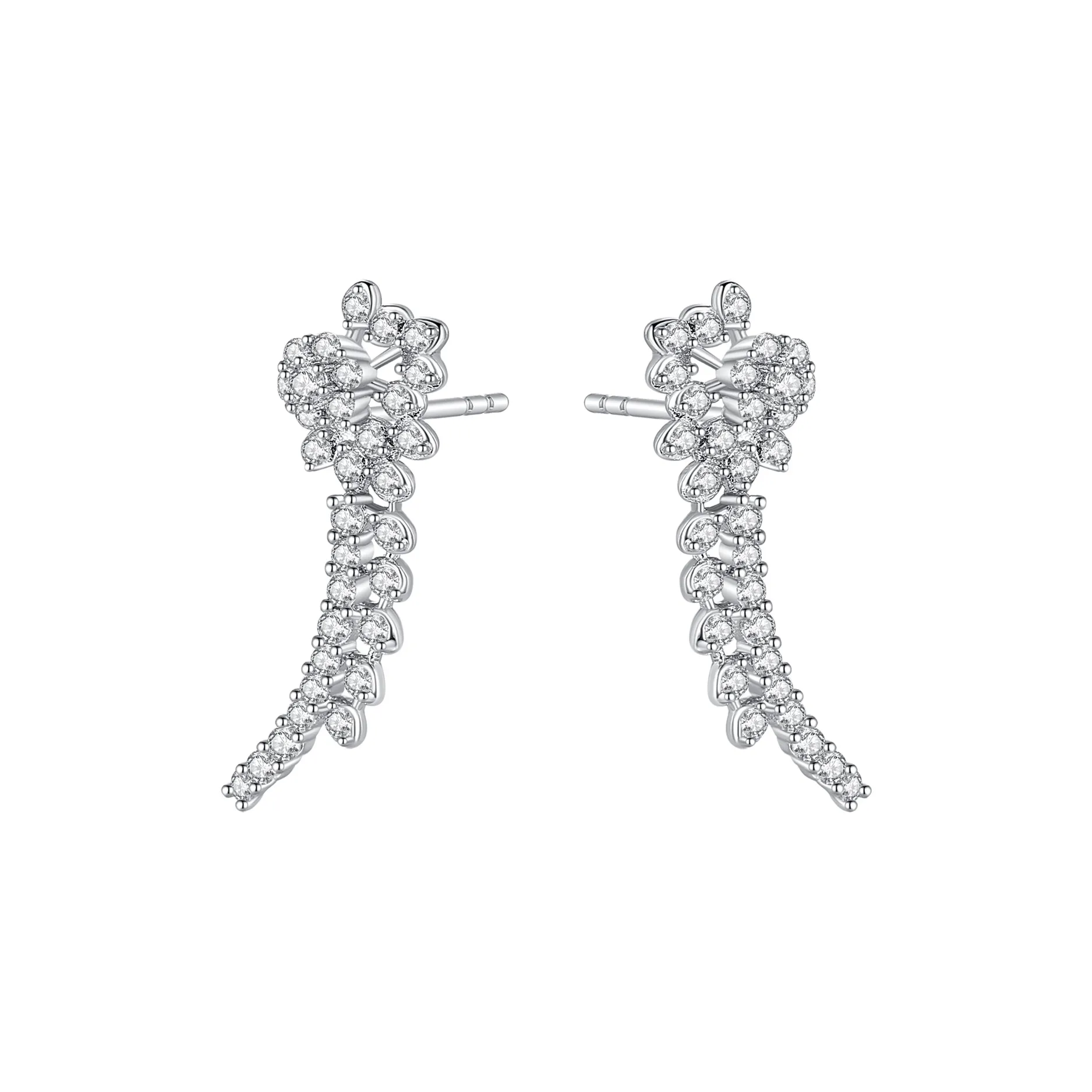 CLARKIA FLOWER Серьги с цирконием Женские