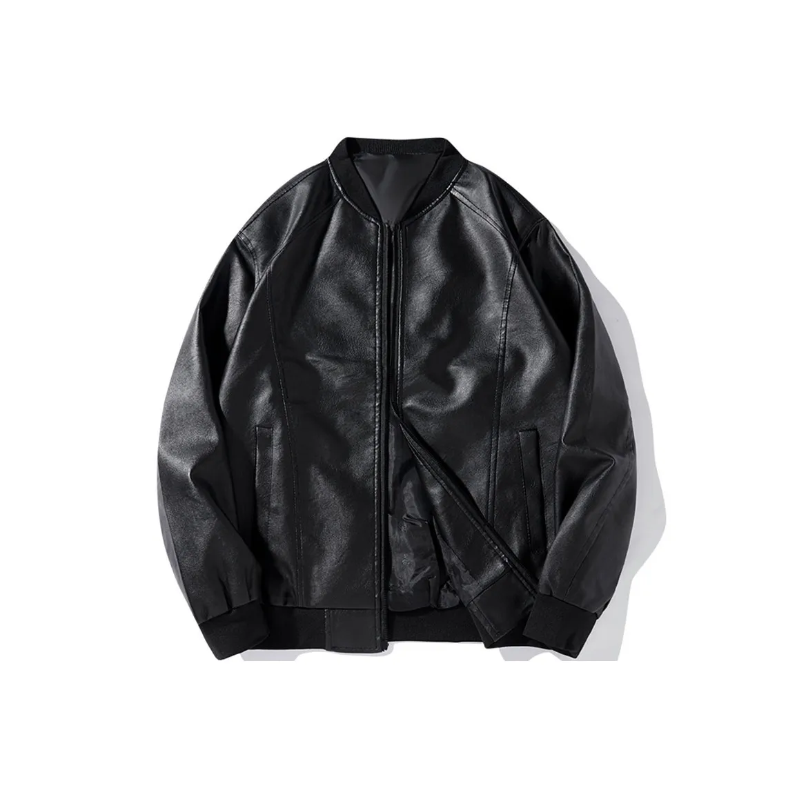 ADOONGA Leather Jacket Unisex Black