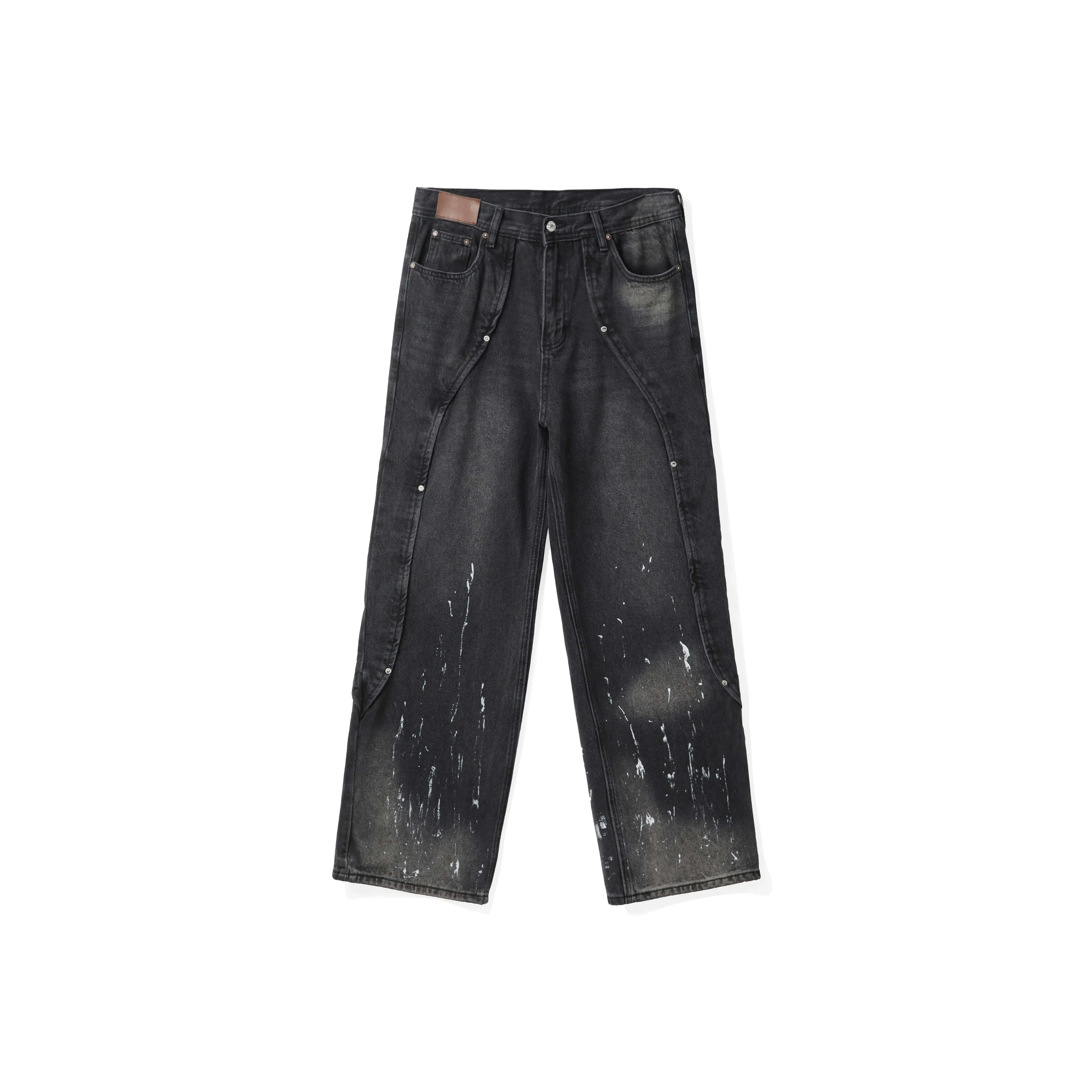 A3G4 Черный Серый Цвет Мужские Джинсы