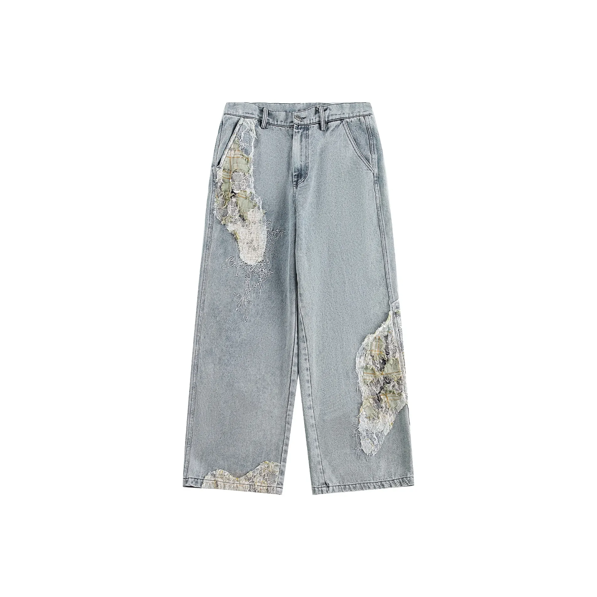 DOH STORE Jeans Unisex Mist Gray Blue