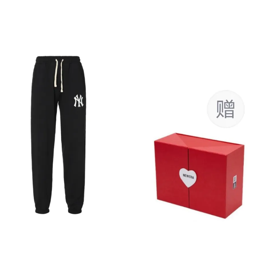New Era Solid Color Adjustable midi Band Design Casual Cuffed jumpsuit pants Sweatpants, Fall Unisex Black