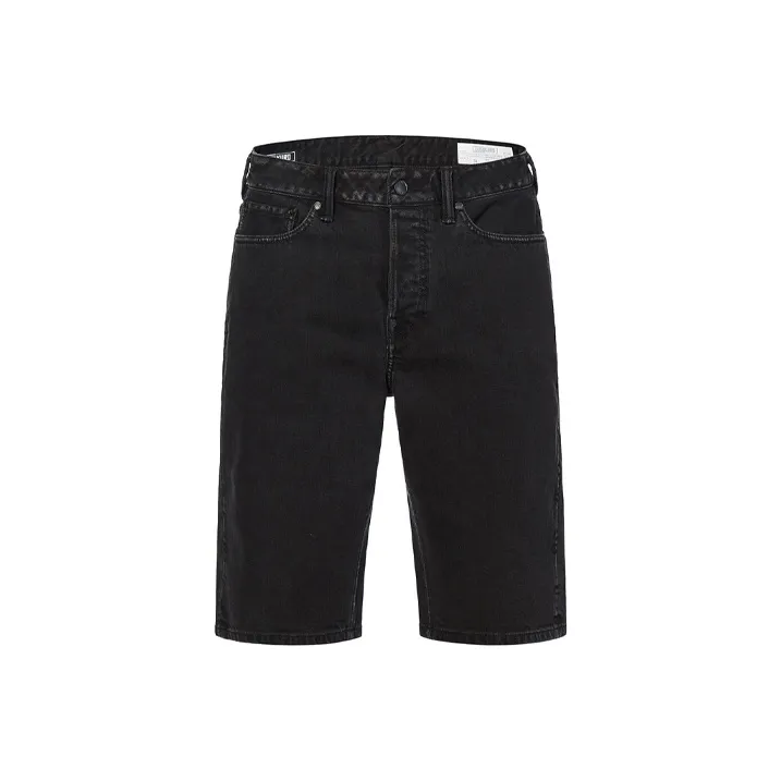 EVISU Мужские джинсовые шорты черного цвета