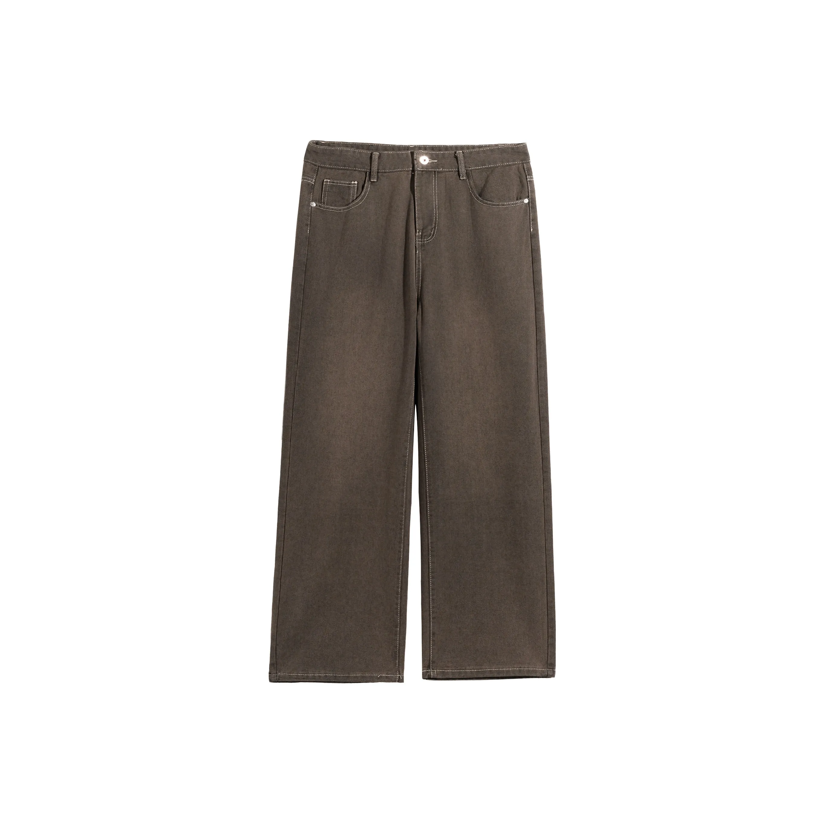 ZMOH Коричневые унисекс джинсы