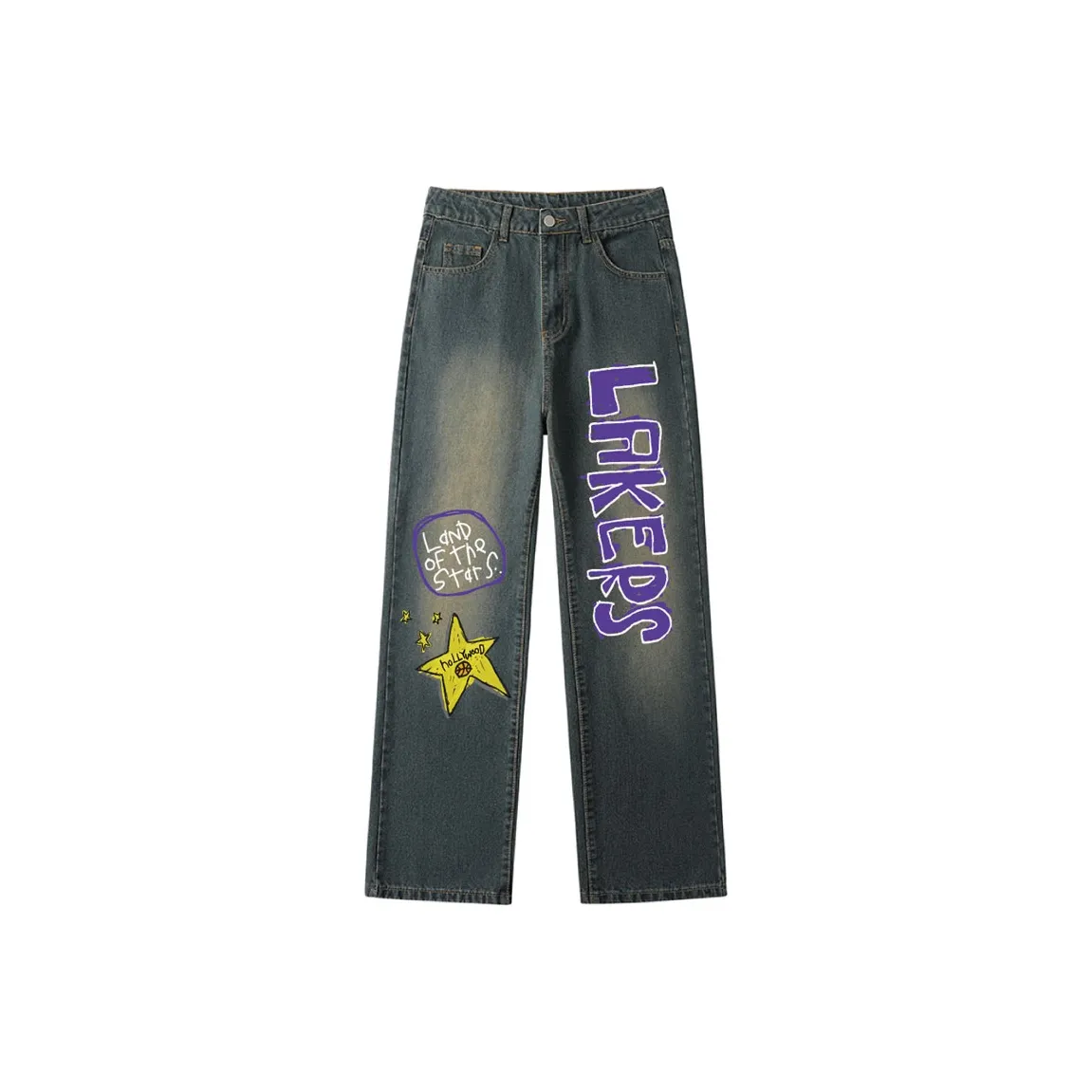 AFTER SCHOOL SPECIAL Jeans Unisex Vintage Blue