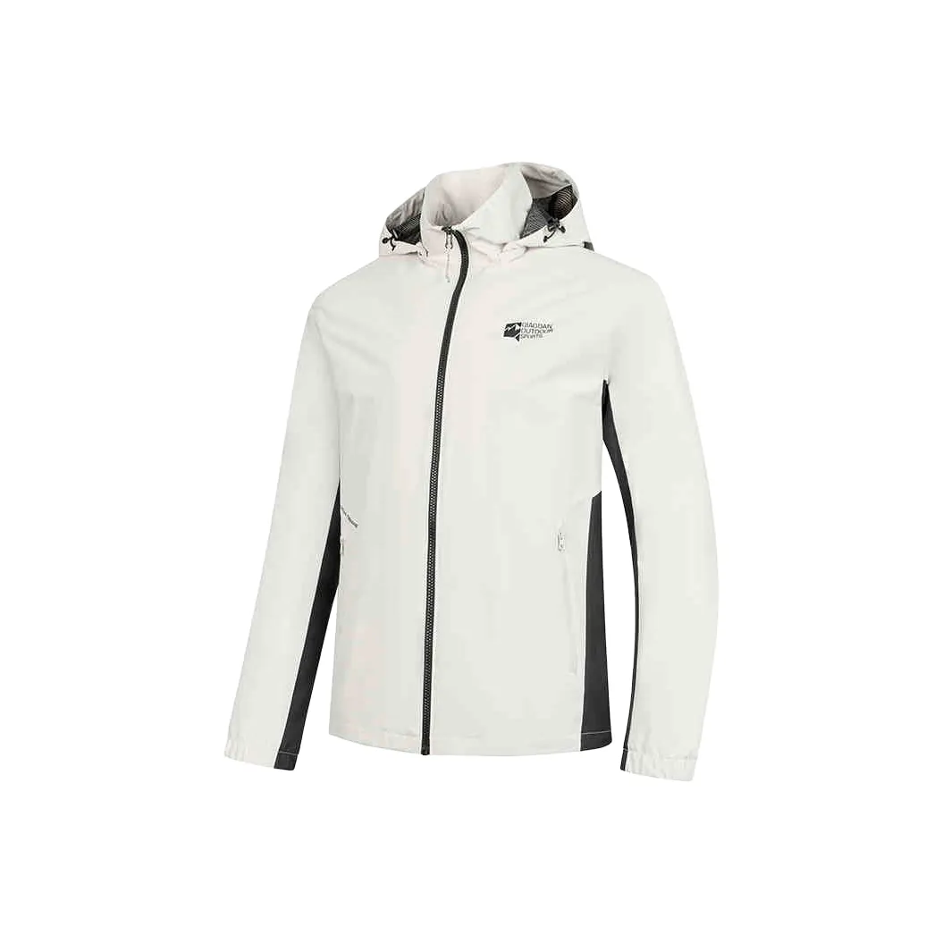QIAODAN Trench Coat Men's Smoke White/Black