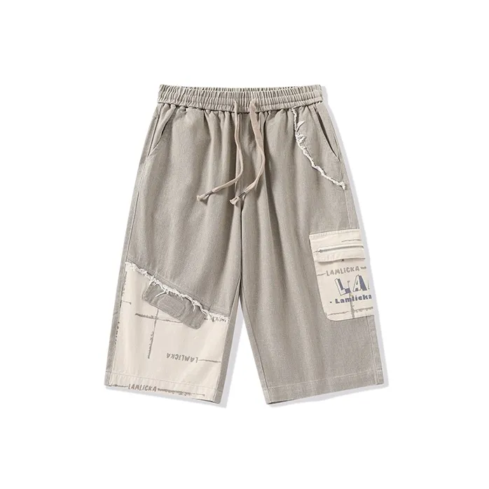 LAMLICKA Casual Shorts Unisex Khaki