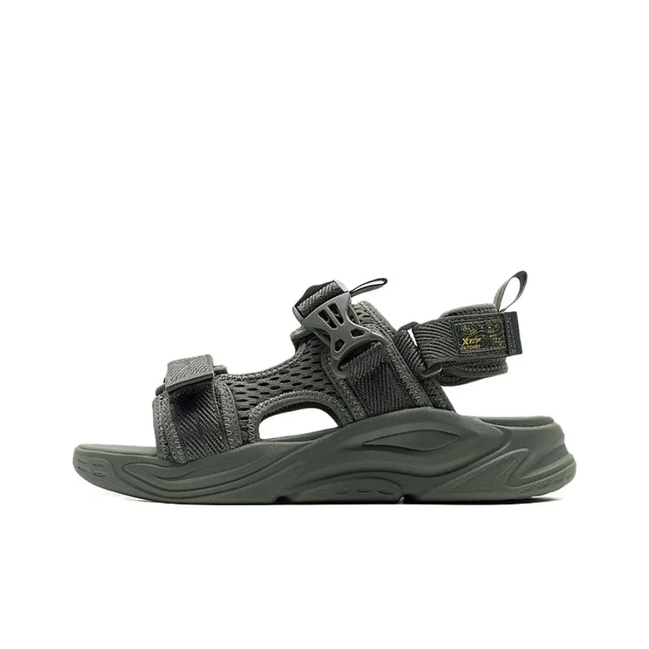 XTEP Liekong Пляжные сандалии Мужские Ель Зеленый