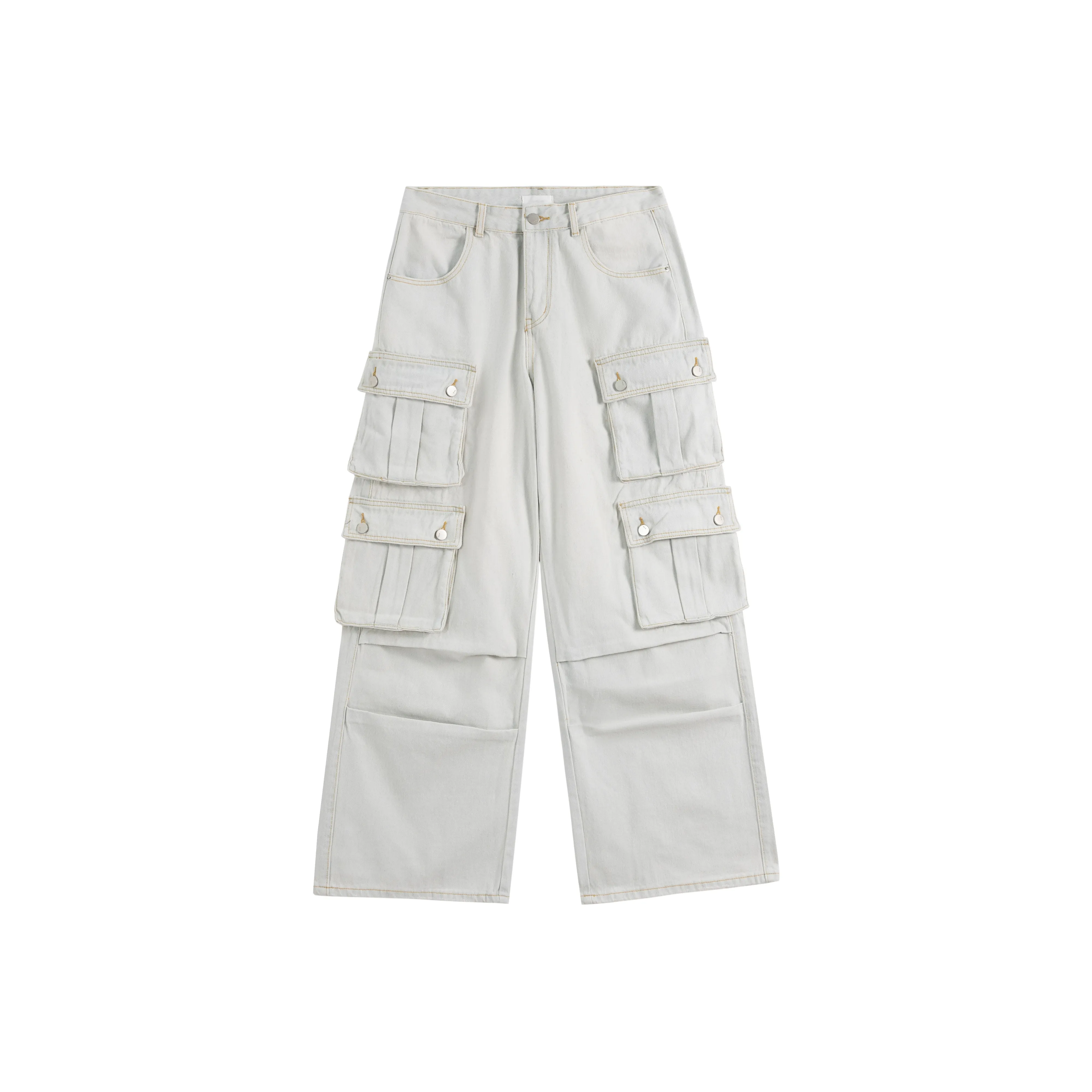 DAYNY Светло-белые унисекс джинсы