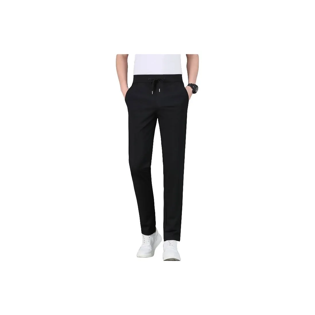 PIERRE CARDIN Drawstring Casual Pants Men's Multicolor