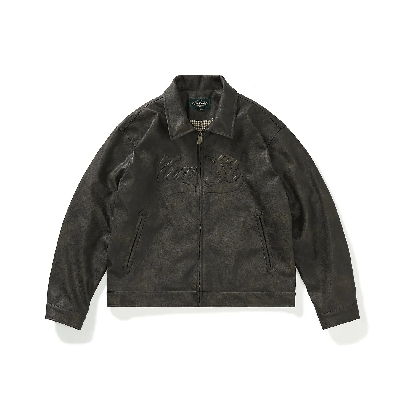 714STREET Кожа Куртка Унисекс Черный