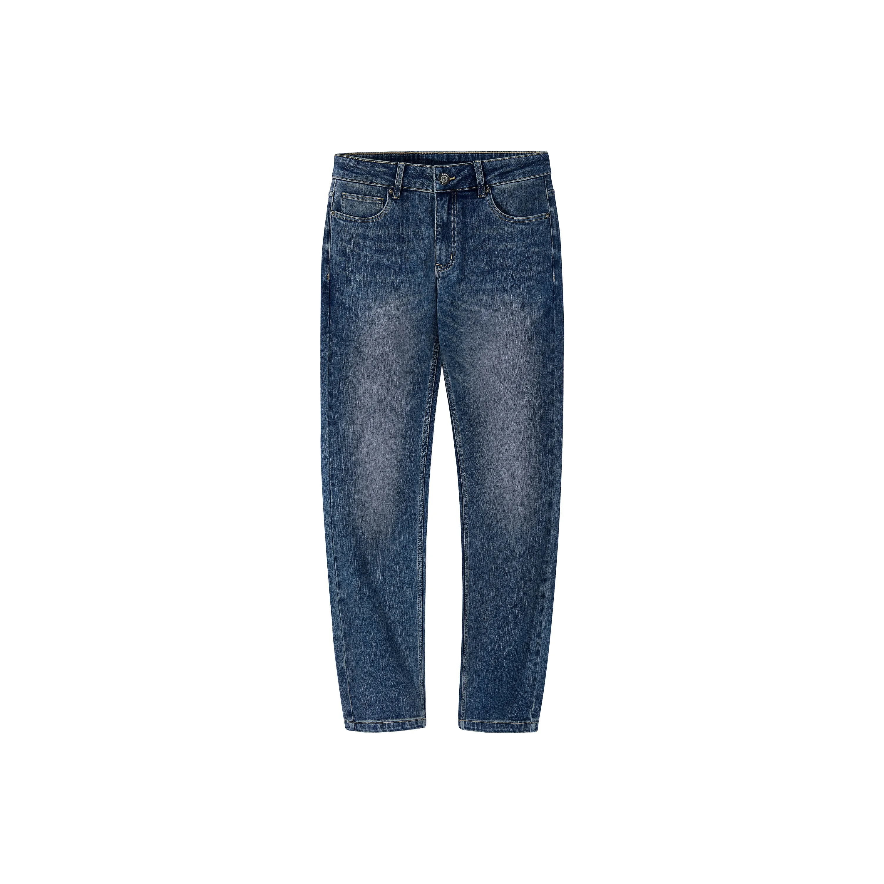 CAMEL Облегающий крой эластичные состаривание моющиеся мягкая кожа дружелюбные брюки универсальные джинсы мужской