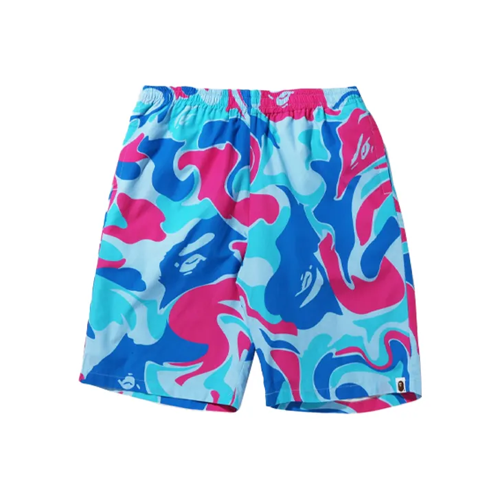 A BATHING APE Повседневные шорты Мужские Синие