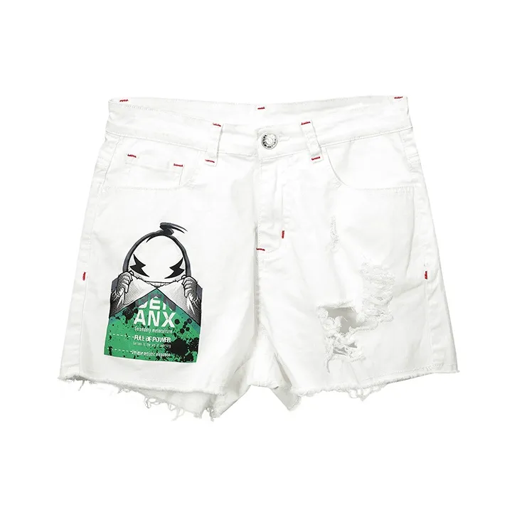 GENANX Loose Fit Shorts Unisex White