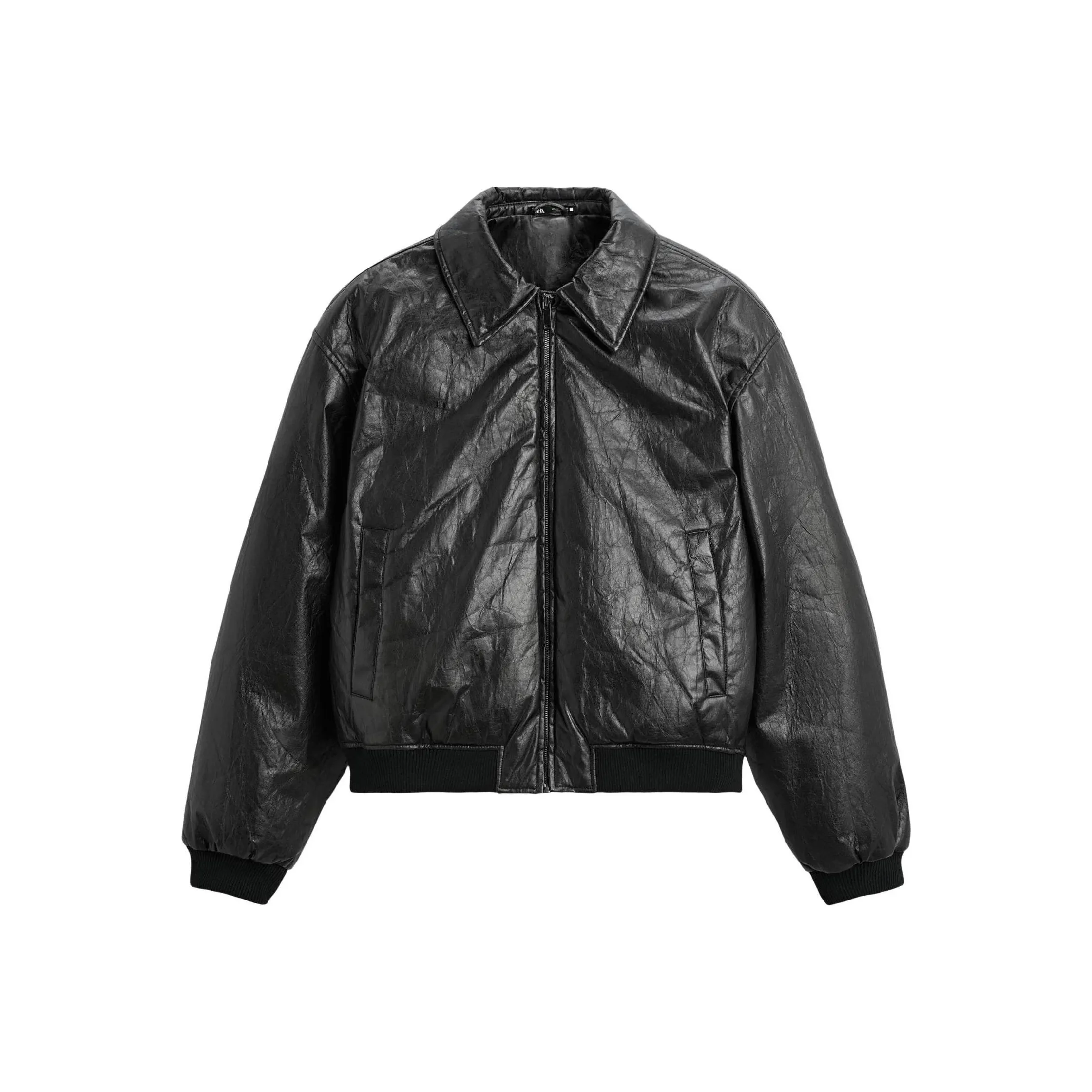 ZARA Leather Jacket Men's Black