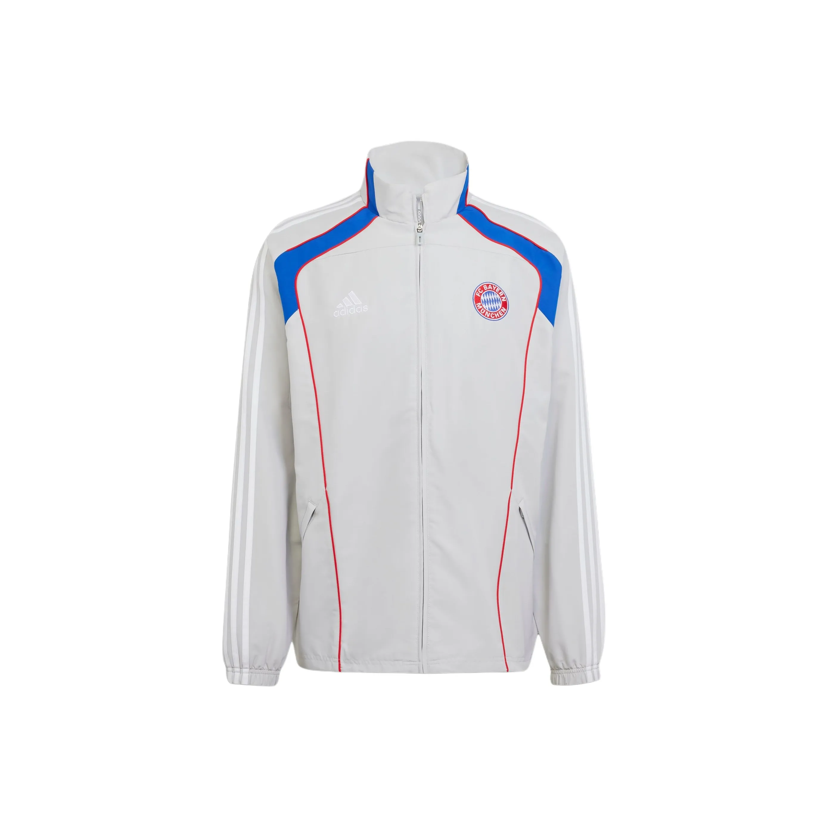 Adidas FC BayernTrack Jacket Men's Silver Gray