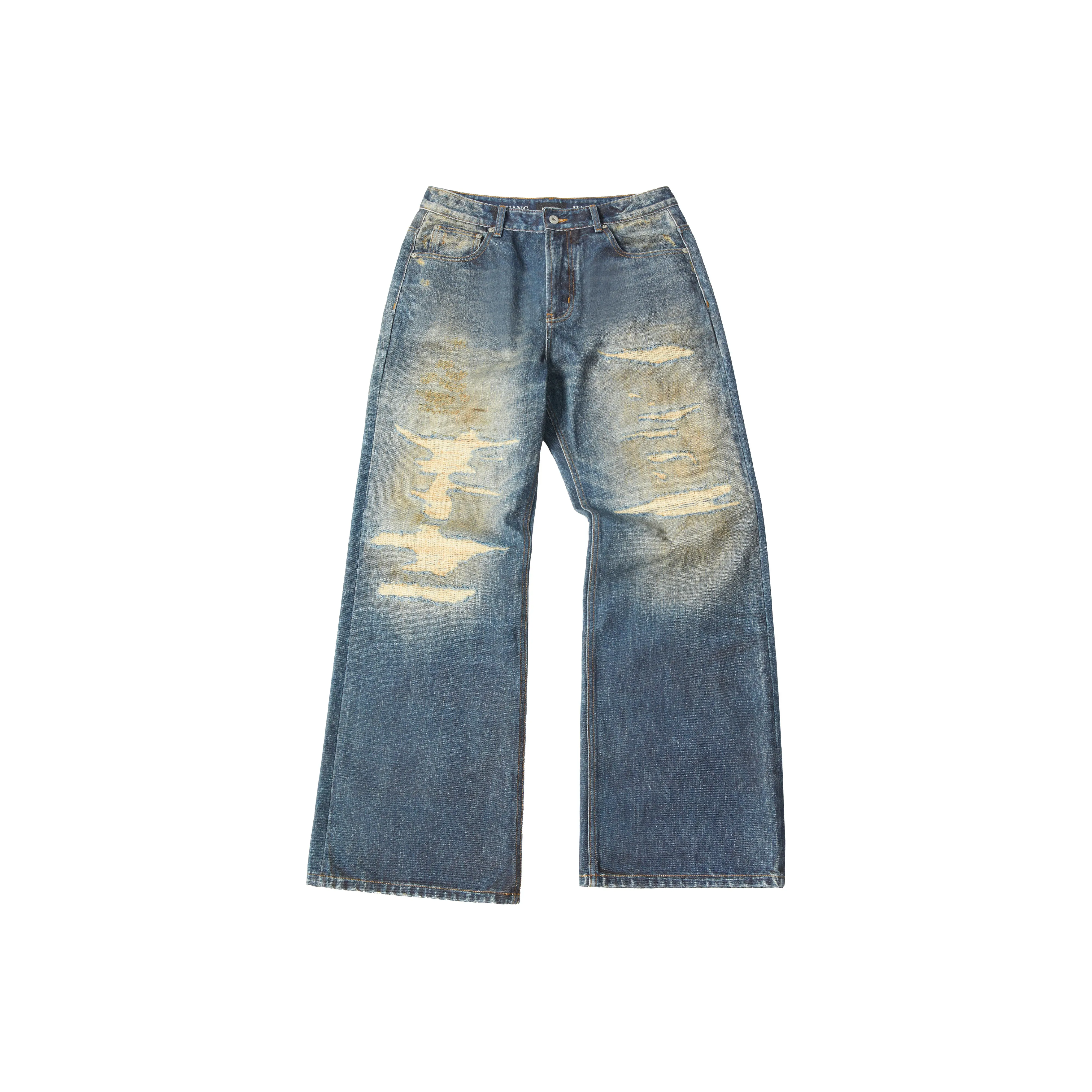 Haonanhuang Jeans Unisex Blue
