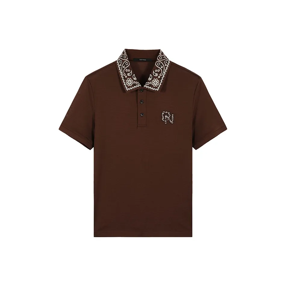 DAVID NAMAN Рубашка Мужская Коричневая