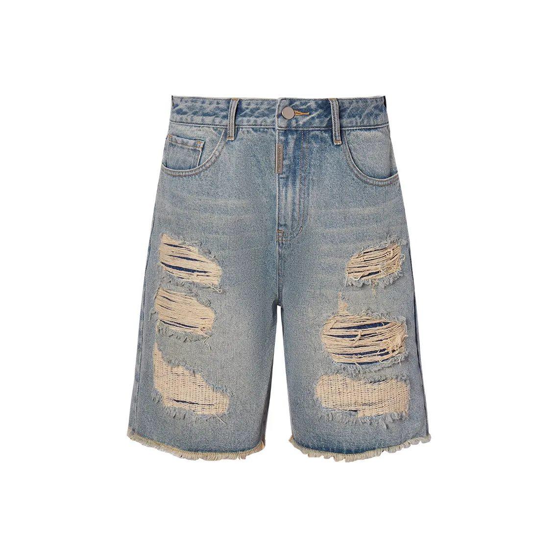 ROCAWEAR Промытый синий Унисекс Джинсовые шорты