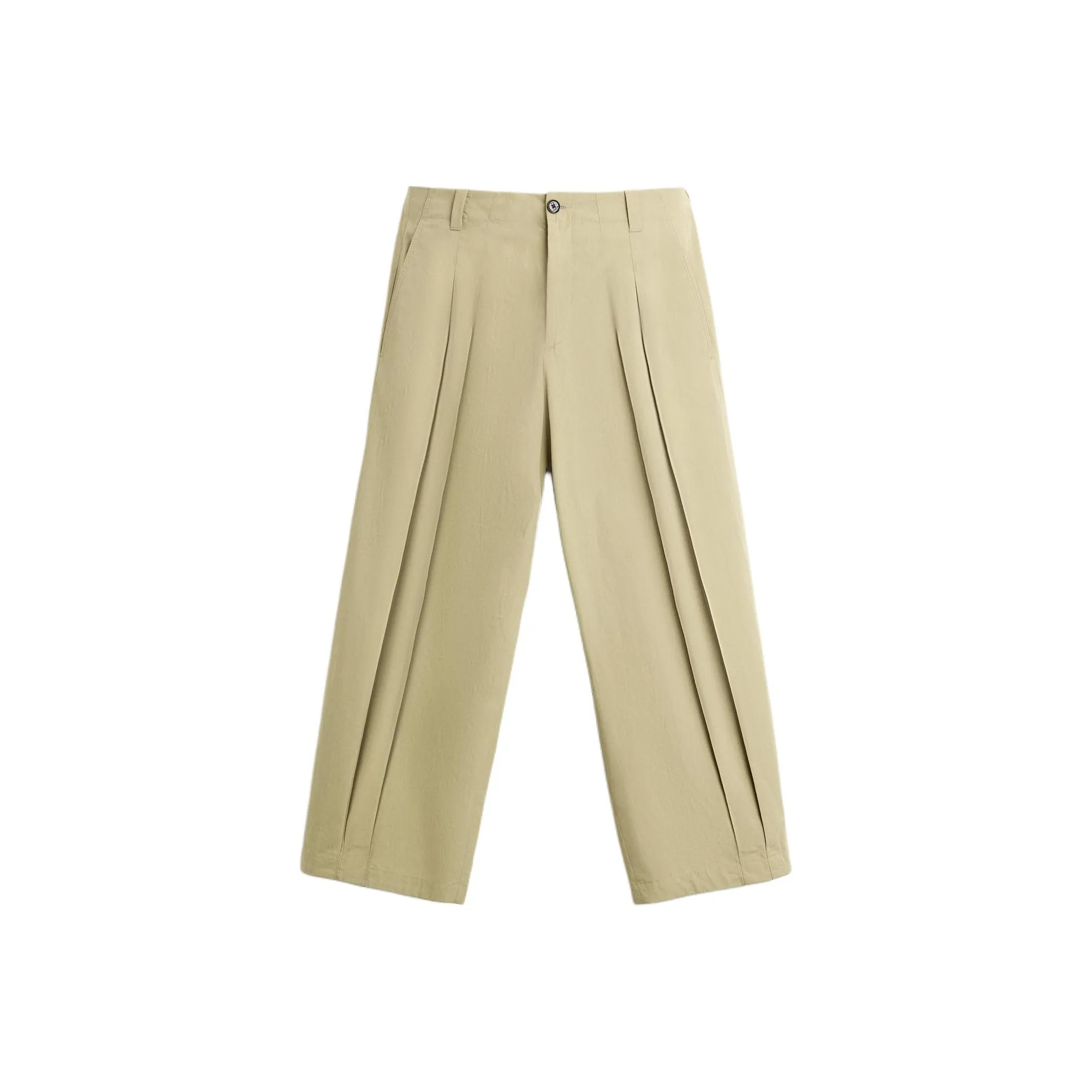 ZARA Ограниченная серия Повседневные брюки Мужские Серый Зеленый