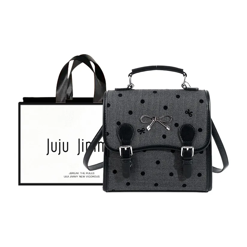 Juju Jimmy ПУ (полиуретан) Рюкзак Стандартный Женские Черный