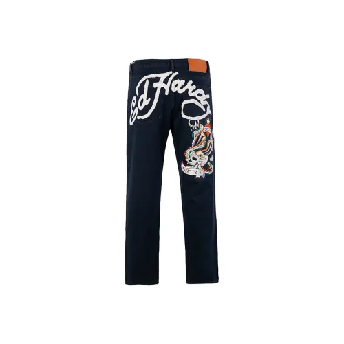 Ed Hardy Индиго Мужские Джинсы