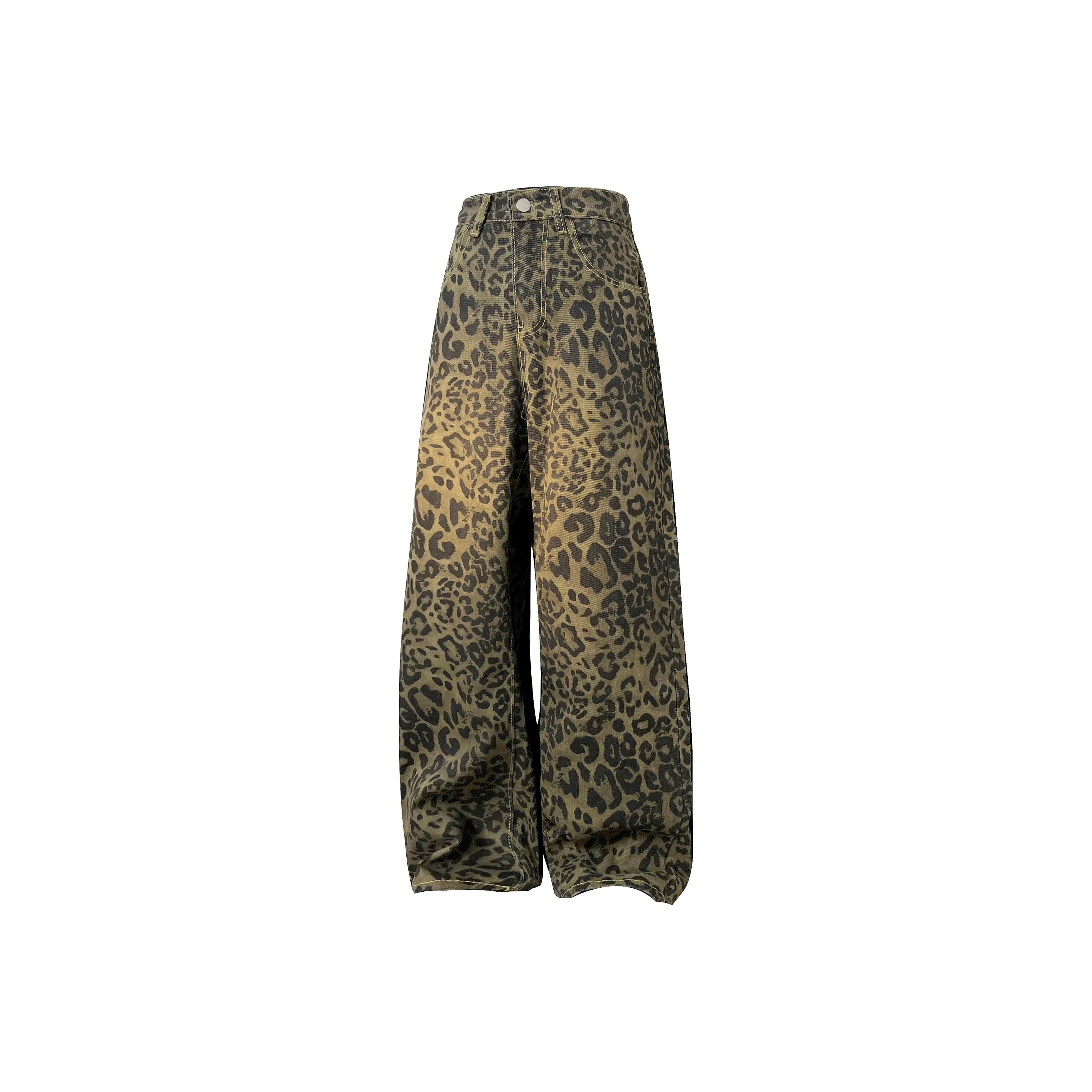 SOURCE Джинсы Унисекс Леопардовый принт