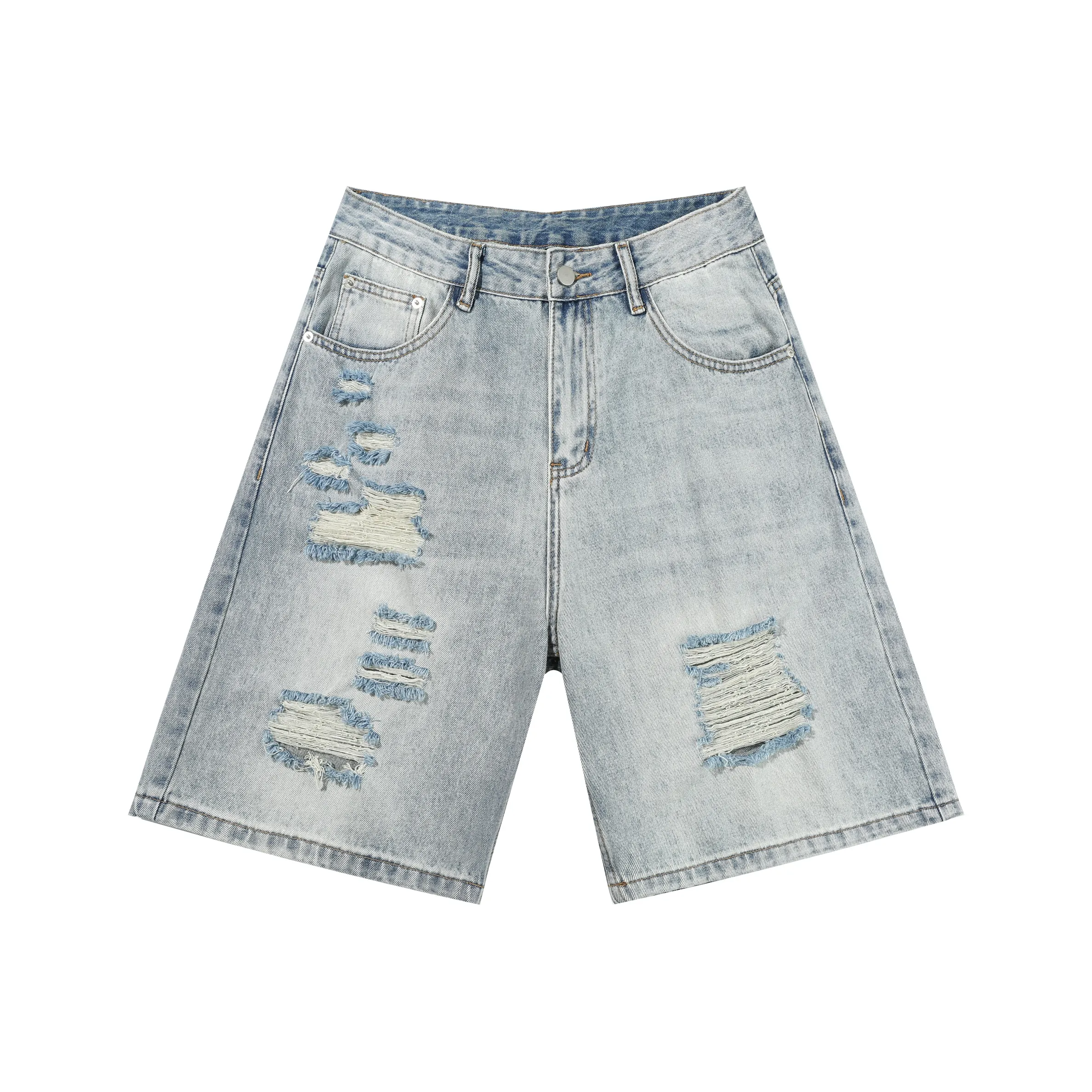 ALL IN Denim Shorts Unisex Blue