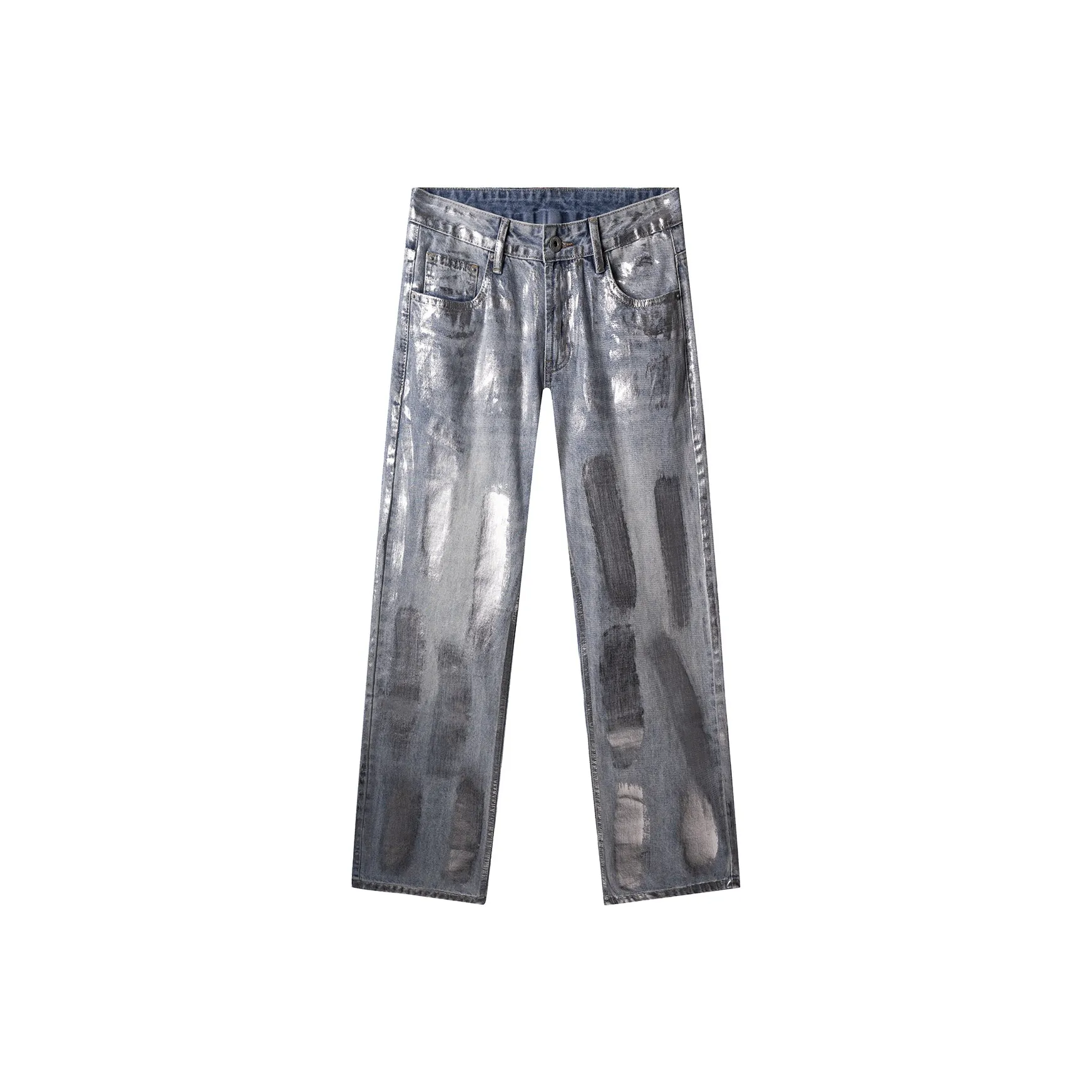 HARSIINCN Jeans Men's Gold-Plated Silver