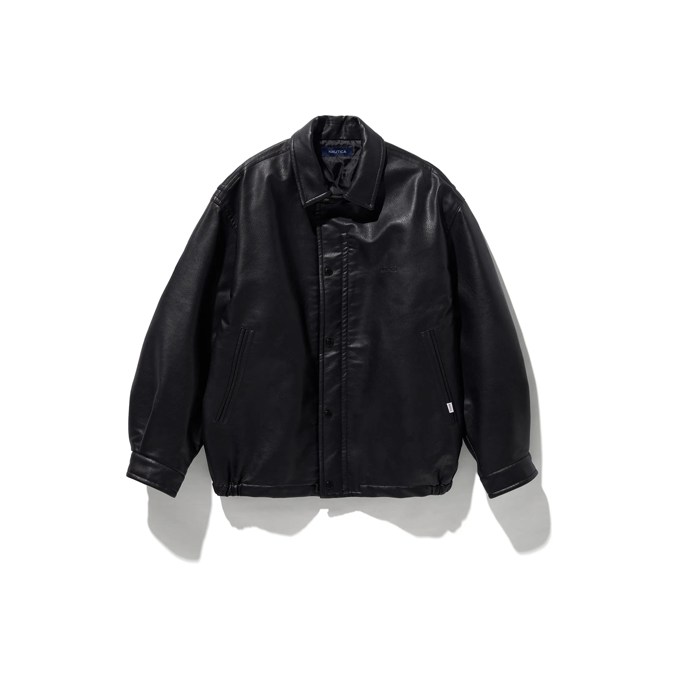 Stylish Nautica branding Faux Leather Jacket Men's