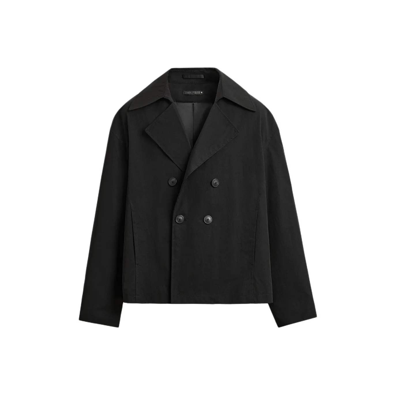 ZARA Trench Coats Men's Black