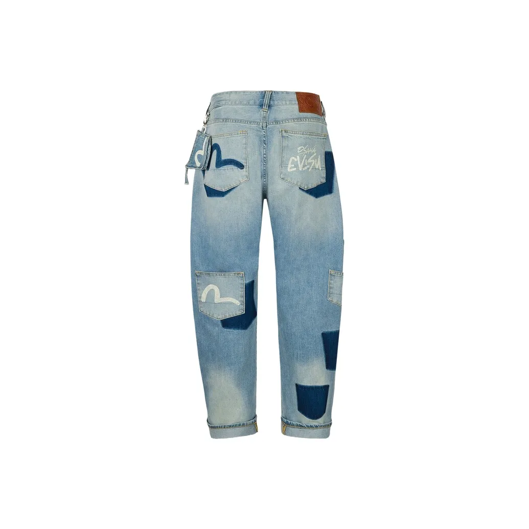 EVISU Джинсовый Синий Мужские Джинсы