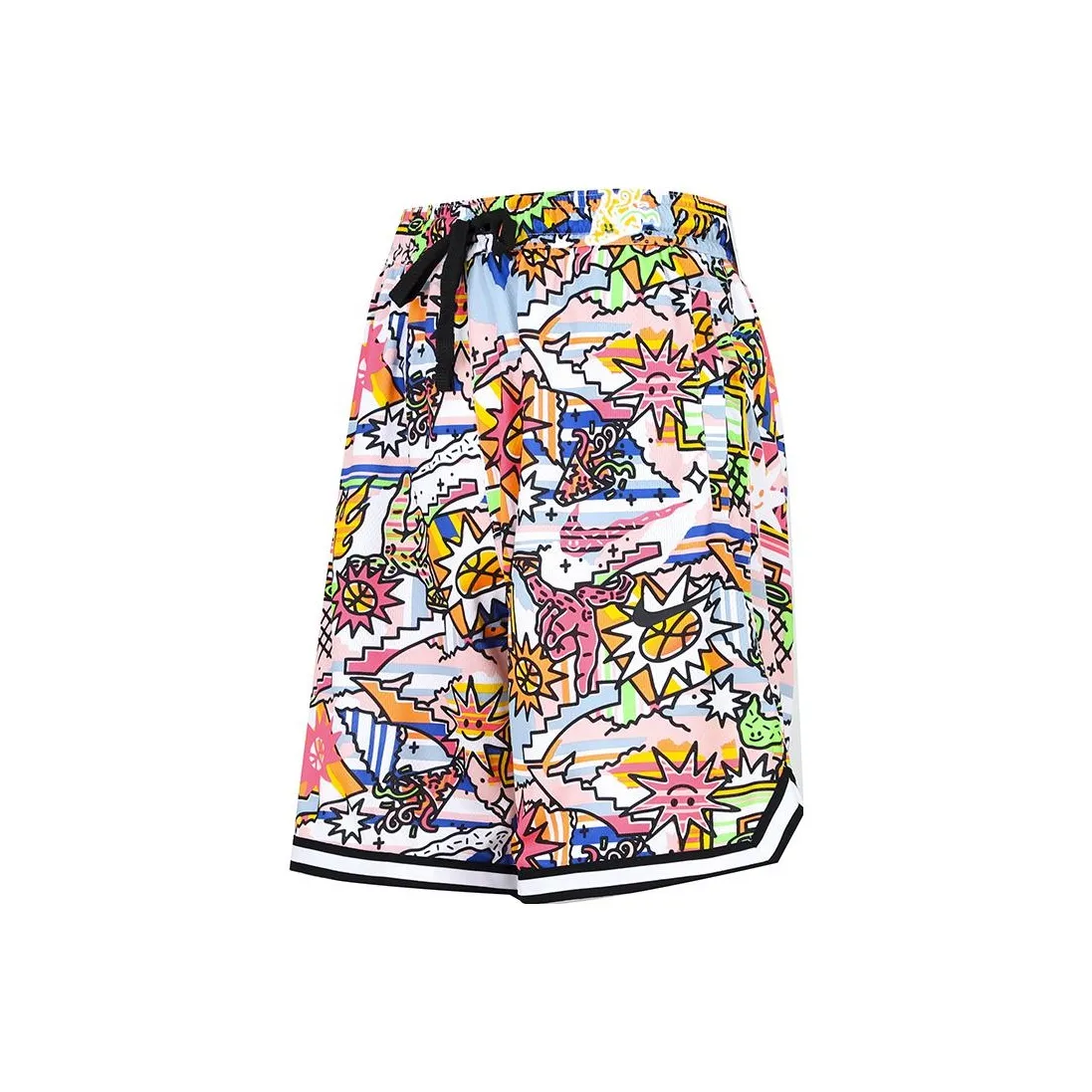 Nike Full Print Cartoon Pattern Breathable Sports Shorts Multicolor