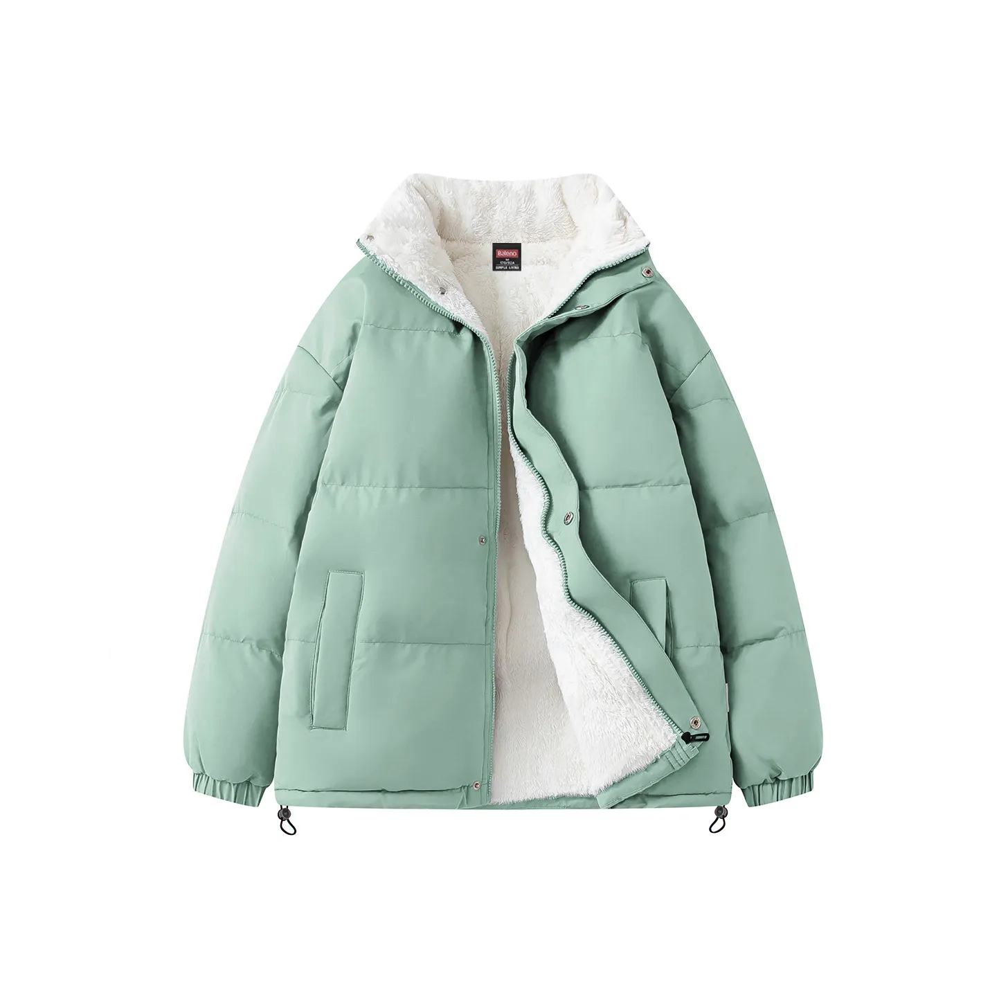 BALENO Хлопковый пуховик унисекс мятно-зеленый