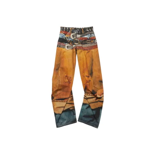 ACNE STUDIOS SS25 Ржавый Апельсин Мужские Джинсы