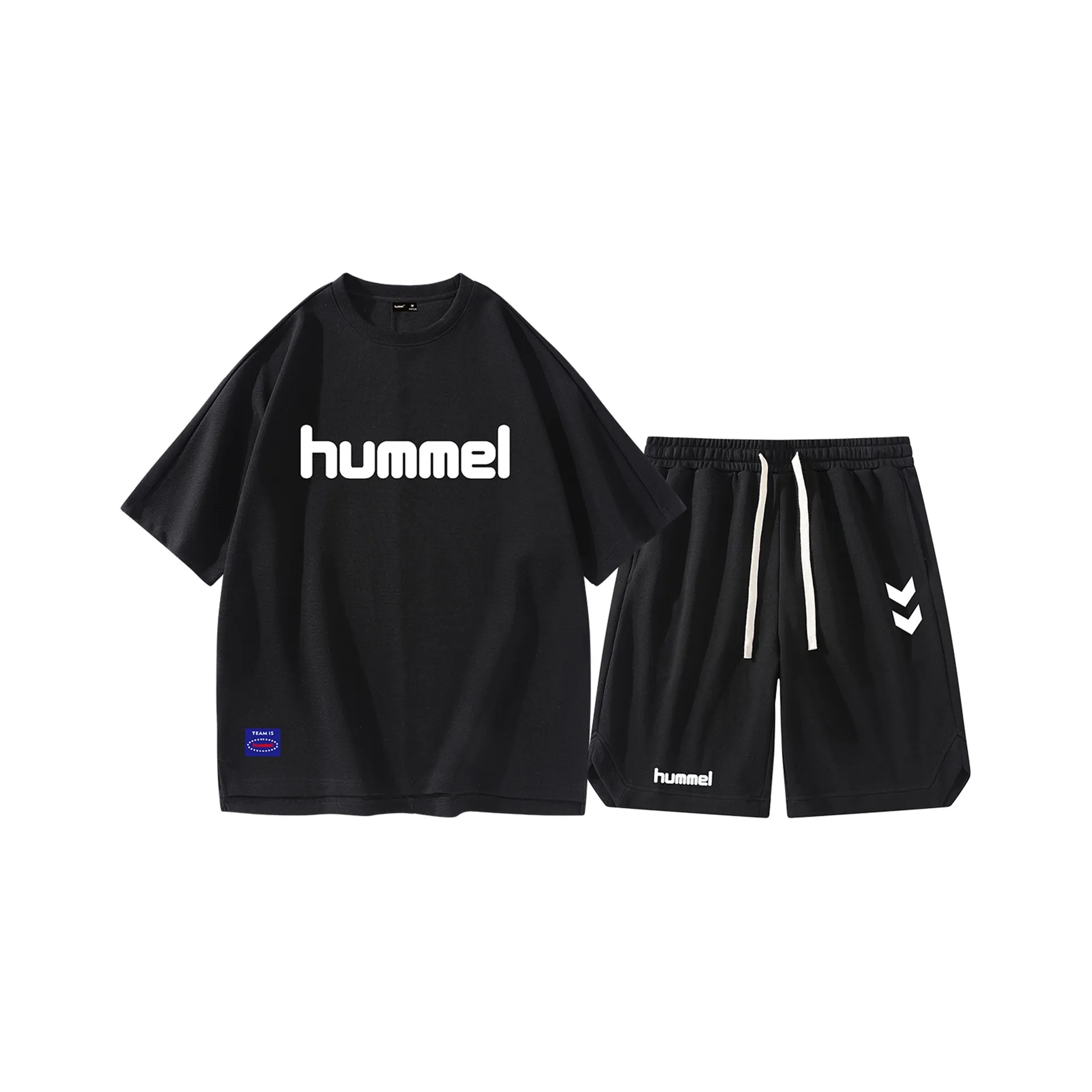 Hummel Круглый вырез Свободный крой Рукав длиной до локтя Комплект Мужской