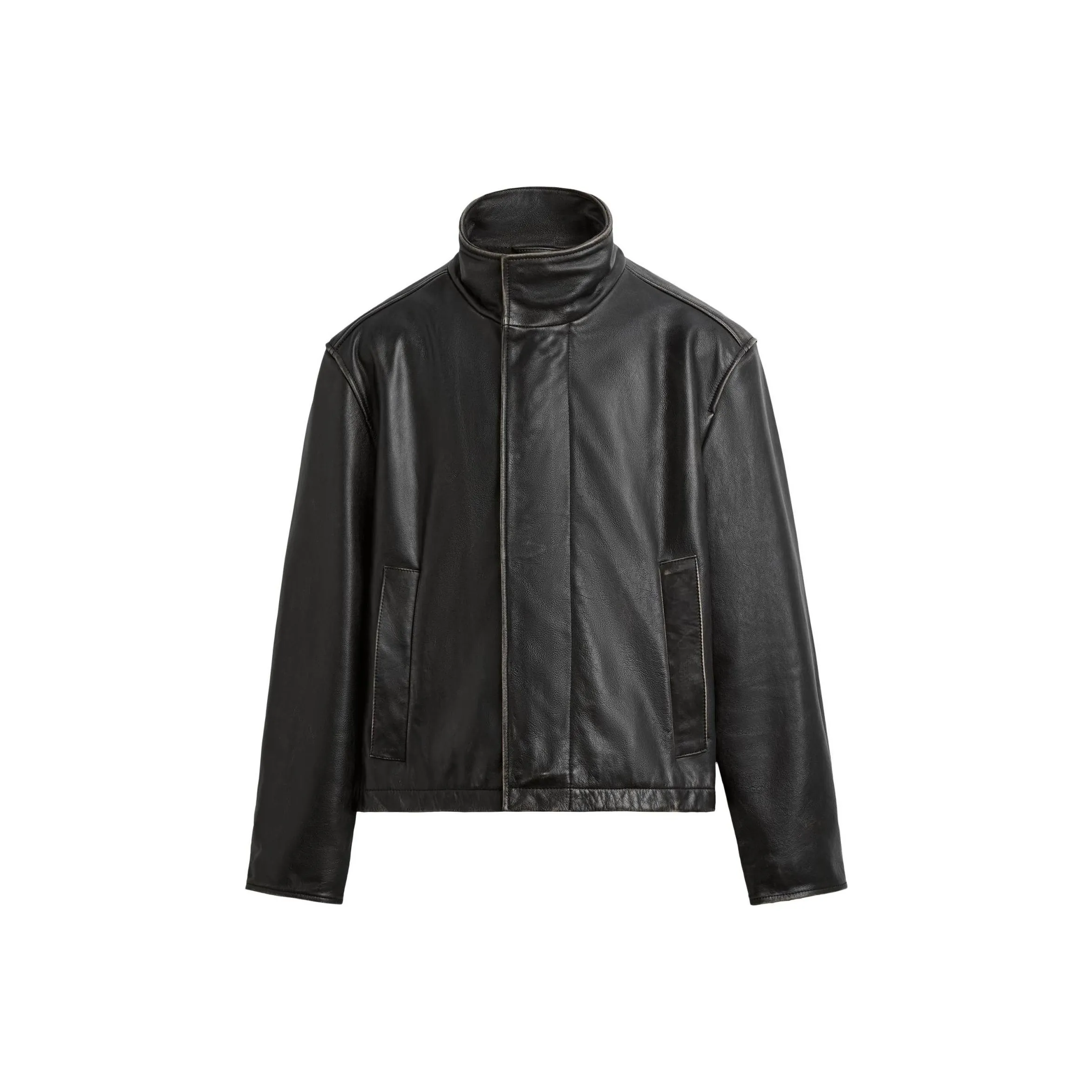 ZARA Leather Jacket Men's Brown