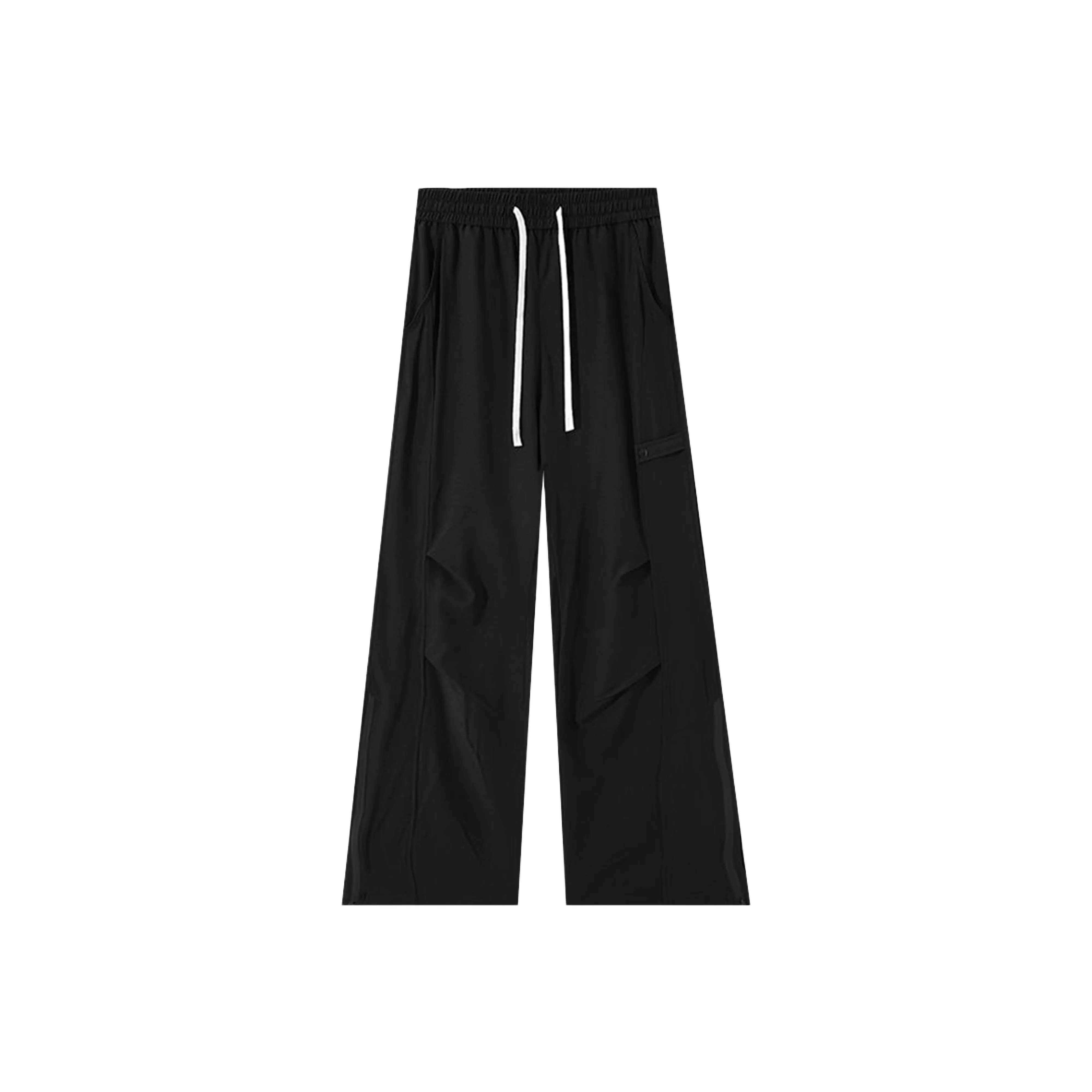 Menglaini Casual Pants Unisex Black