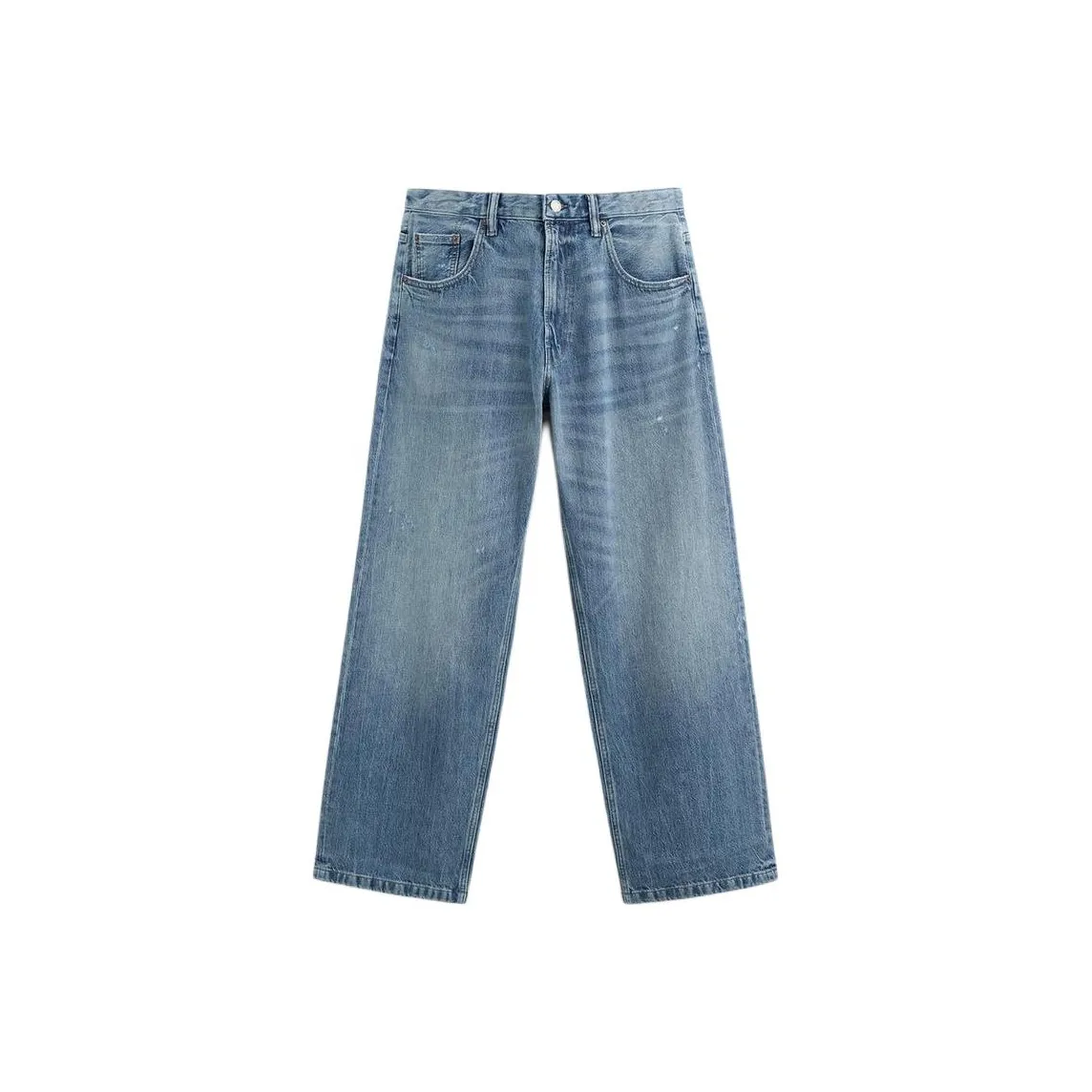 ZARA Valentine's Day Collection SS25 Джинсы Мужские Средне-синие