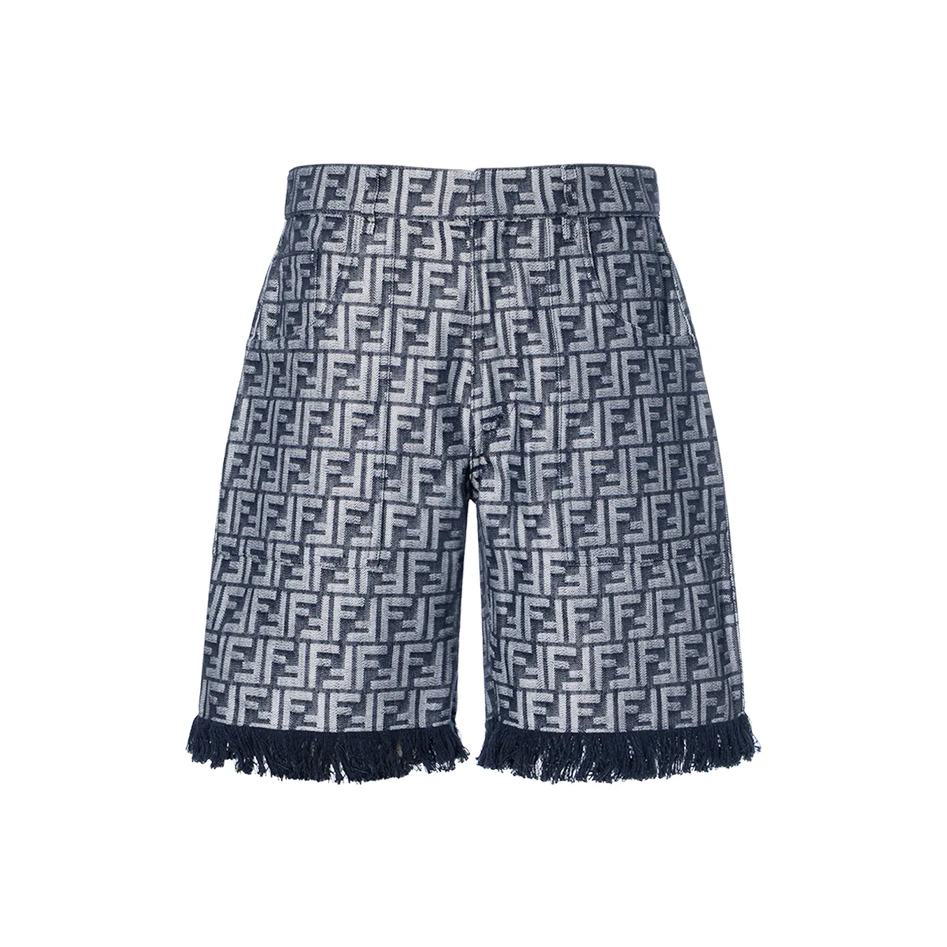 Fendi logo-debossed denim shorts