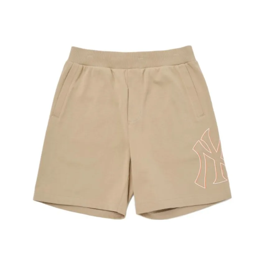 MLB Base Logo Casual Shorts Unisex Beige