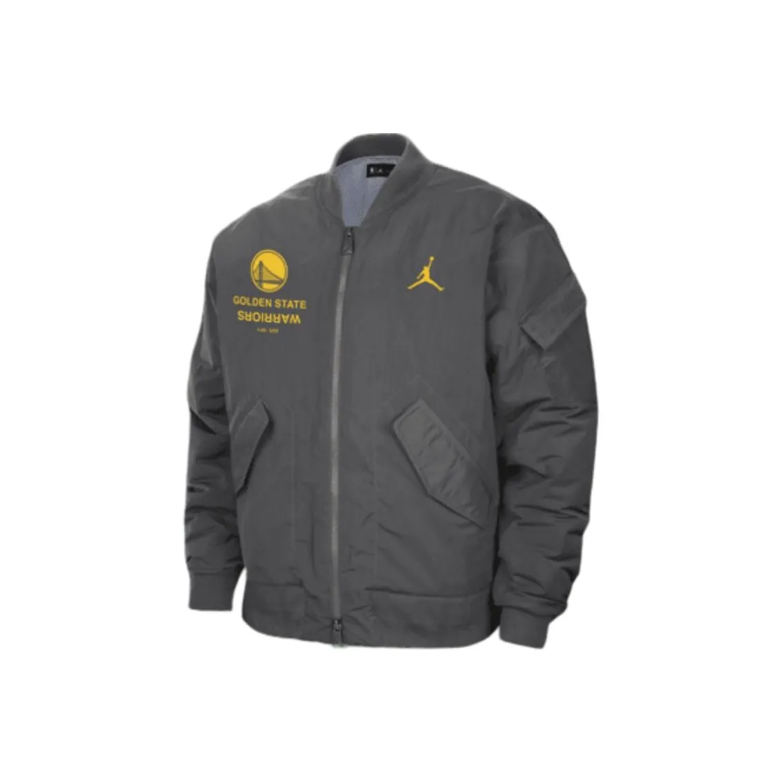 Nike x NBA Golden State Warriors Jordan Куртки и Пальто Мужской Средний Серый Сланцево-Синий Amaro Желтый
