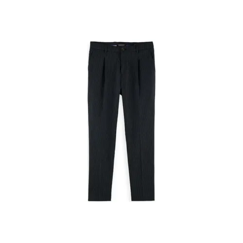 Scotch&Soda Темно-синий Полосы Мужские Костюмные Брюки