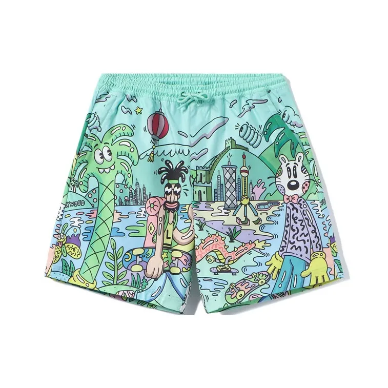 LiNing x Steven Harrington Skateboard Casual Shorts Men's Green