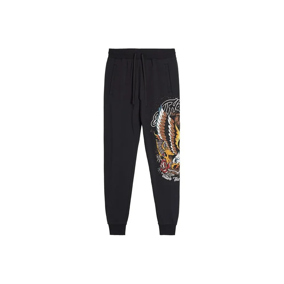 Ed Hardy SS24 Casual Pants Men's Black