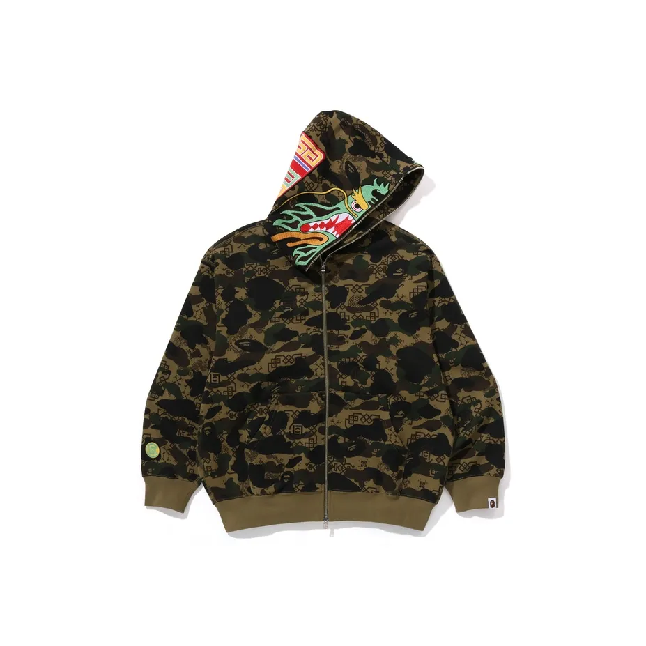 A BATHING APE CLOT Co Бренд Модель Толстовка Унисекс Армейский зеленый